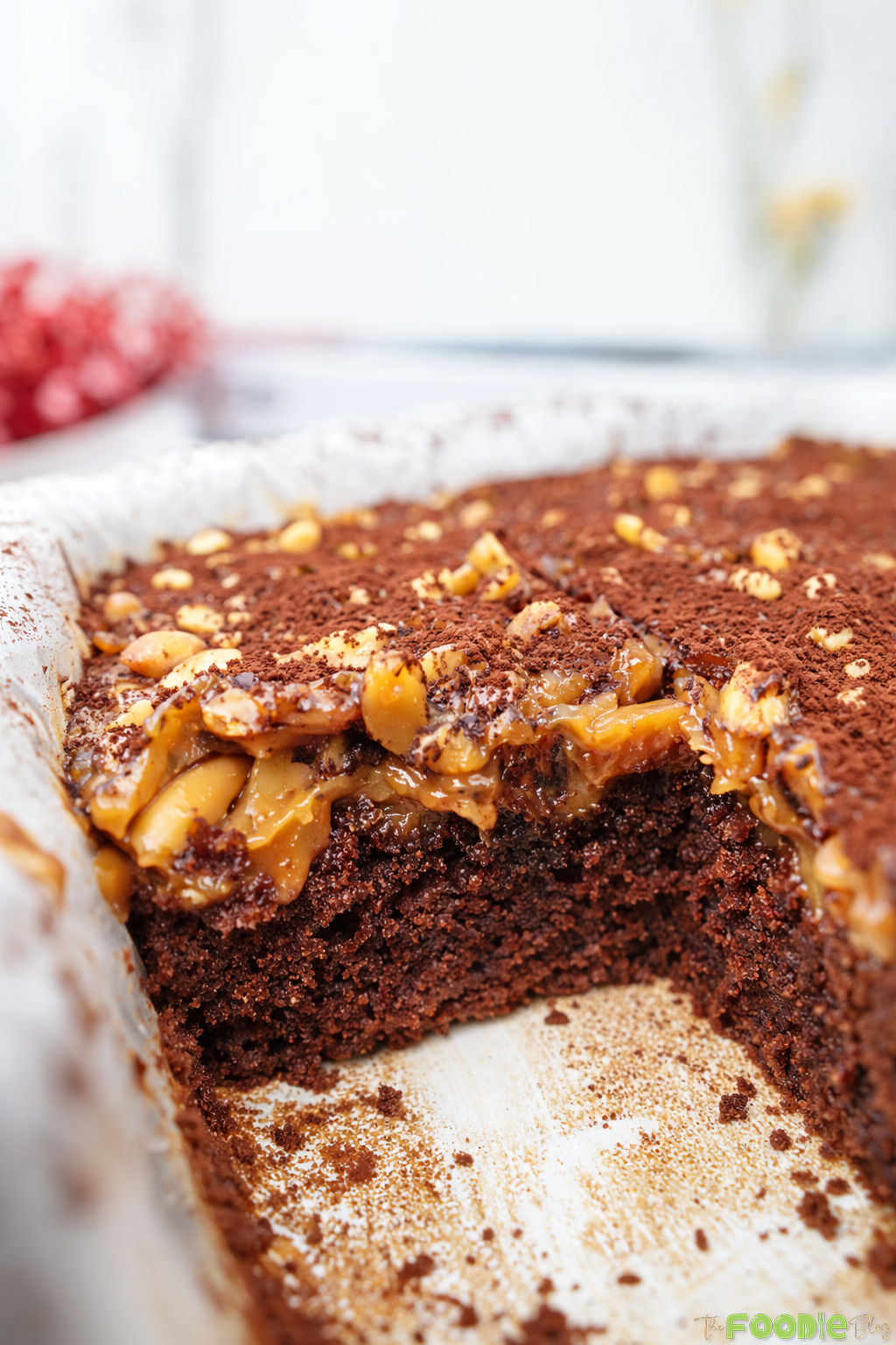 This pudding is all about contrasts: a soft, chocolatey base with a rich, buttery caramel on top. Those bites are all sweetness with car