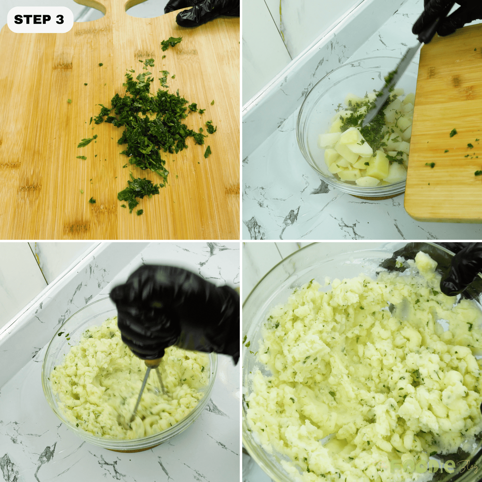 Mash Potatoes with Butter and Parsley