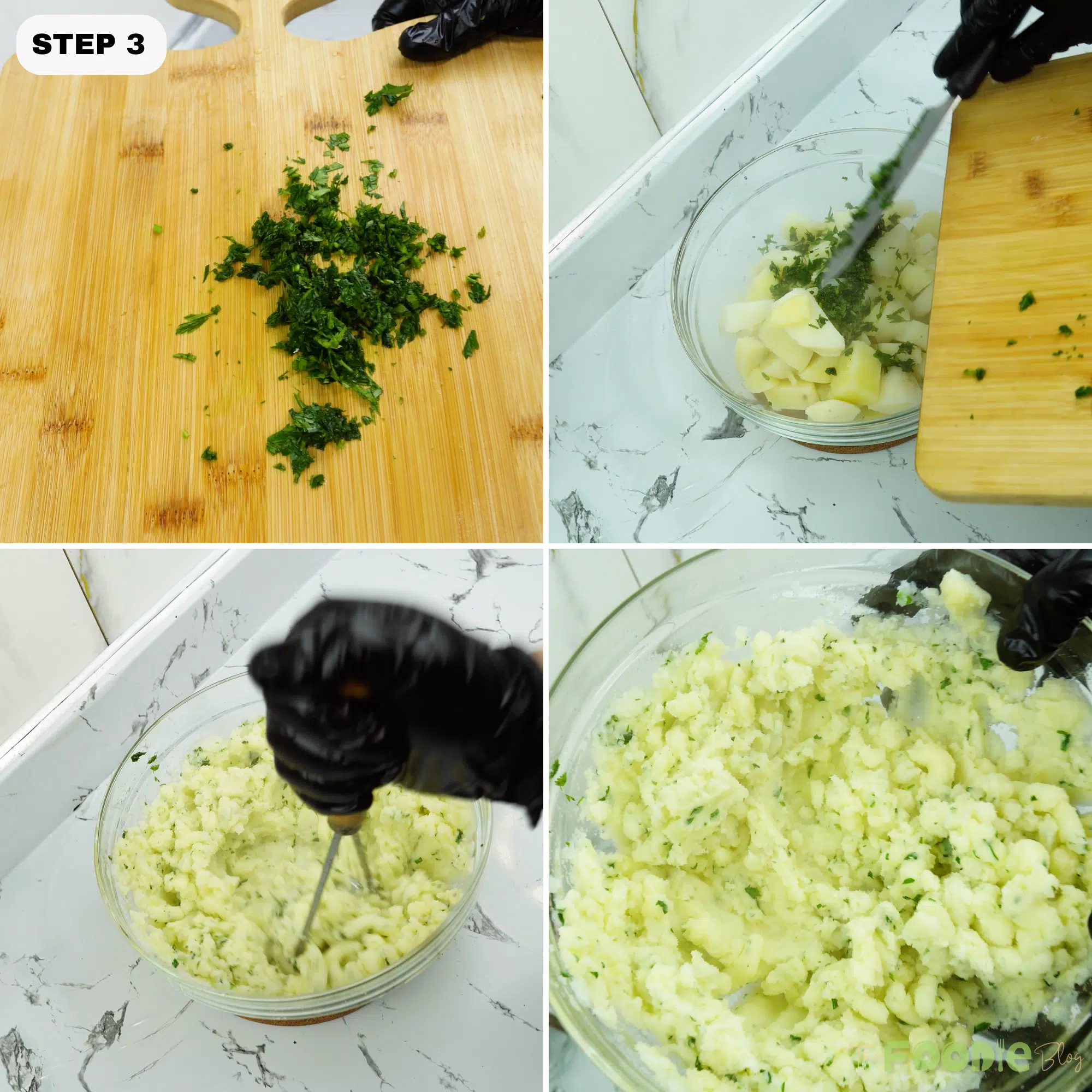 Mash Potatoes with Butter and Parsley