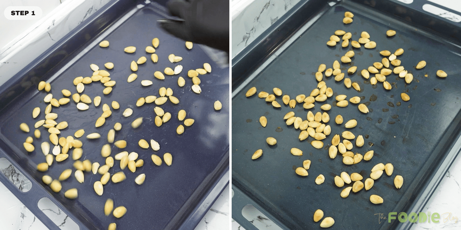 Toasting blanched almonds for greek cretan biscuits