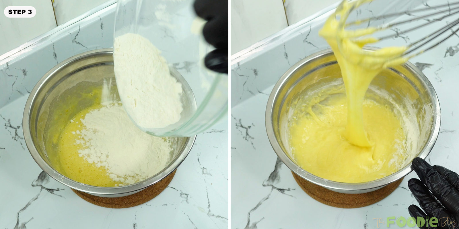 Add dry ingredients to t