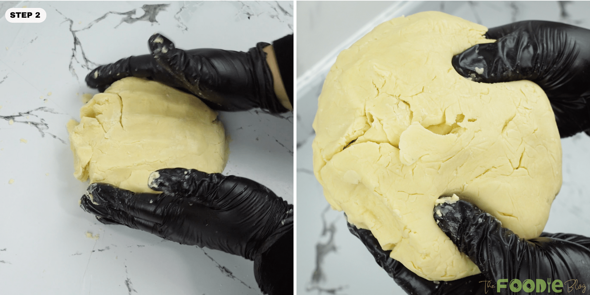 Shortbread dough formed into a smooth ball by hand