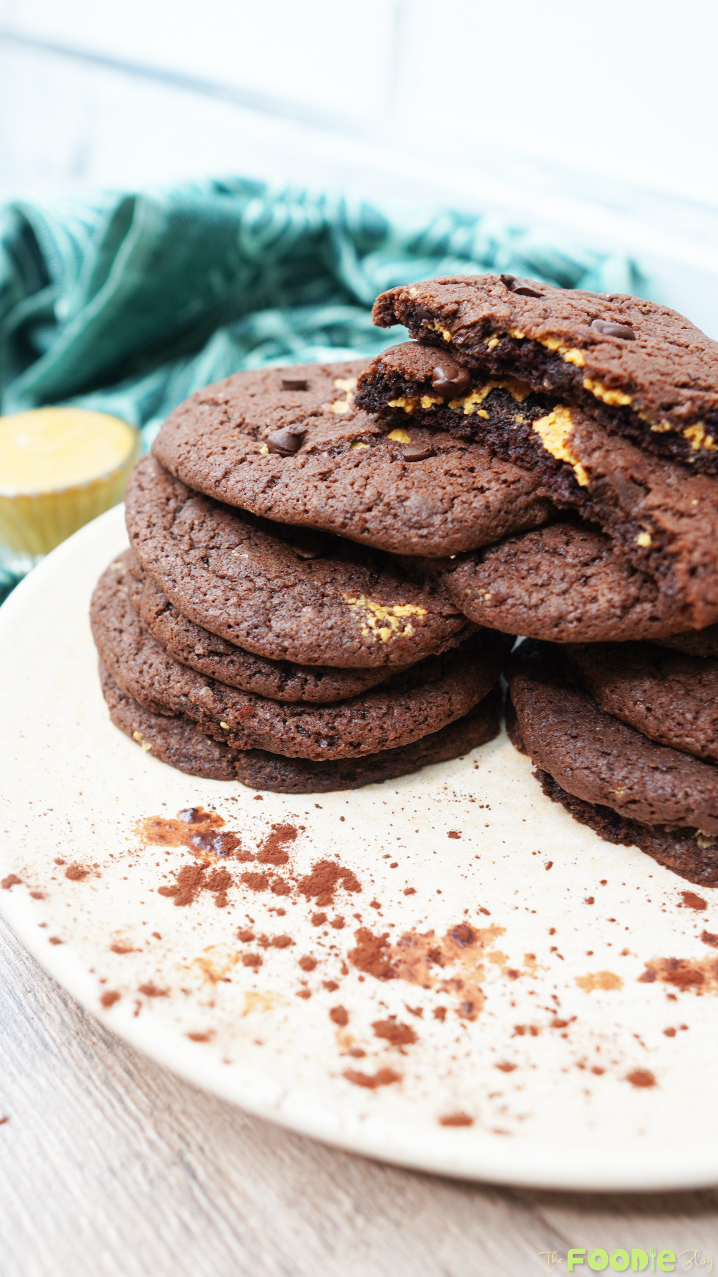 Peanut Butter Cookies (Stacked on Plate)