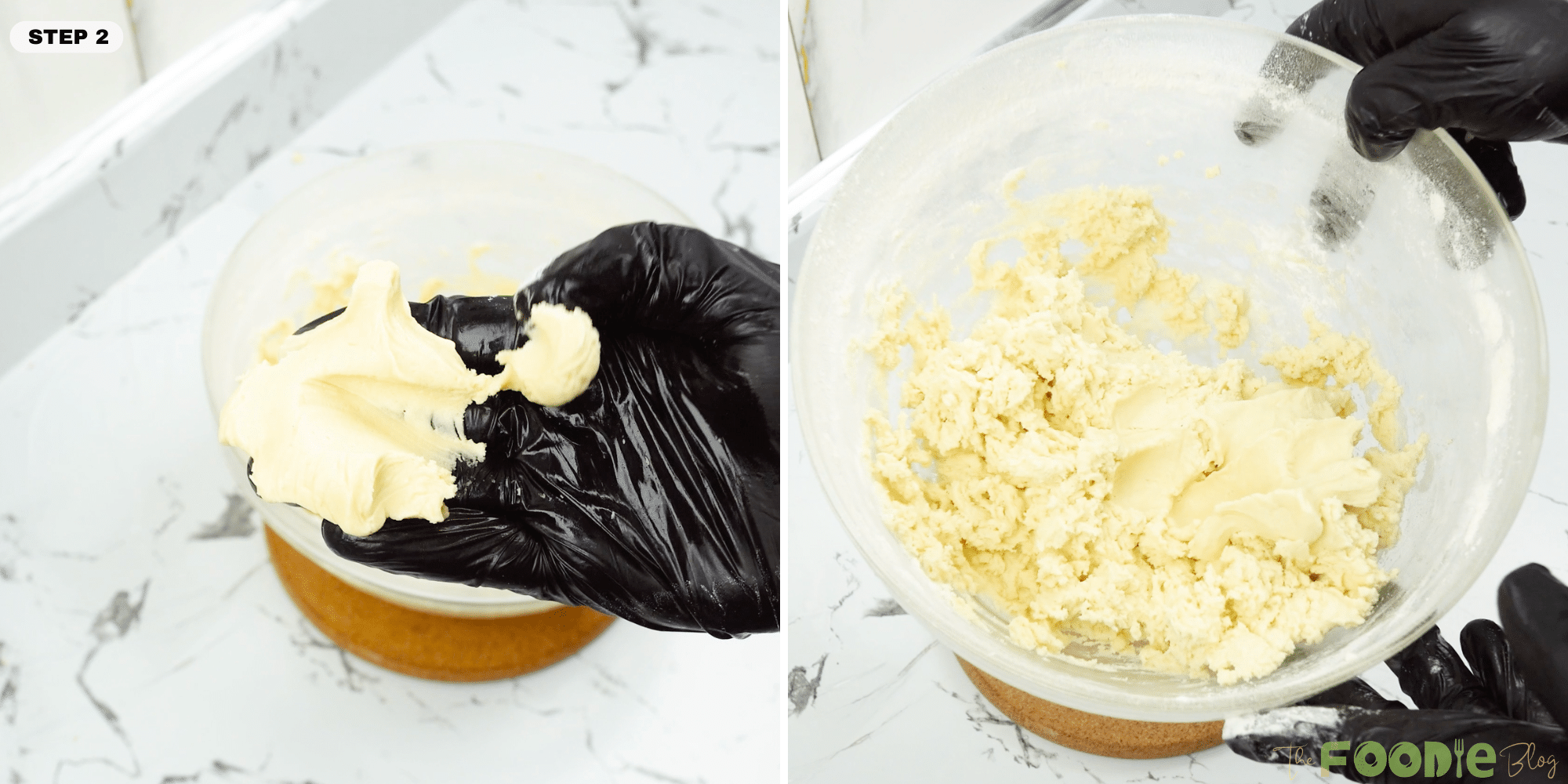 Soft cookie dough mixture shown in a bowl, ready to shape