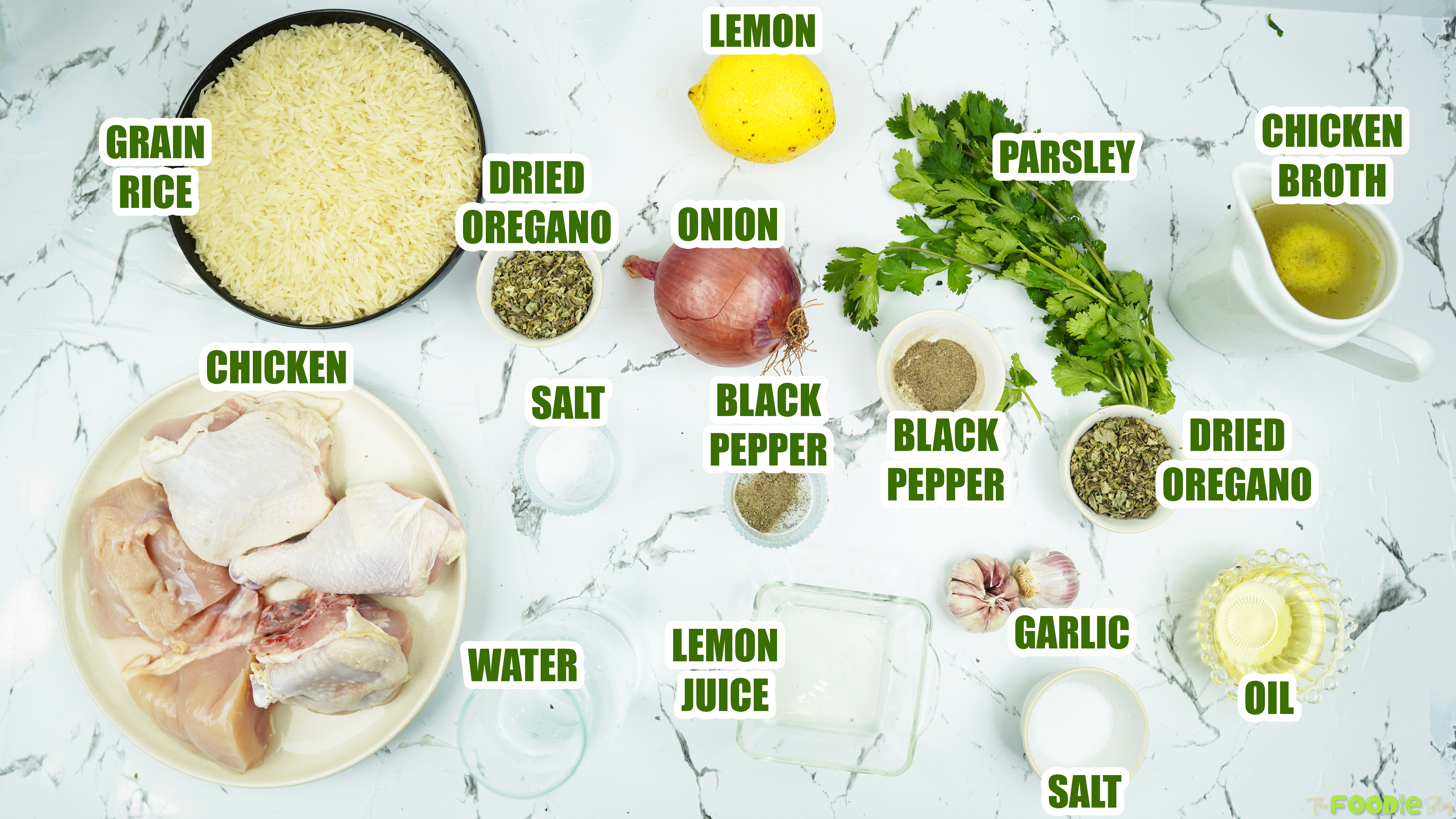 One Pot Creek Chicken & Lemon Ingredients