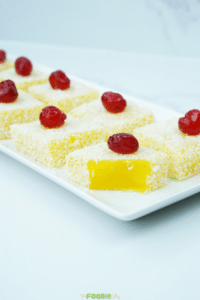Orange Jelly Squares with Bright Orange Center