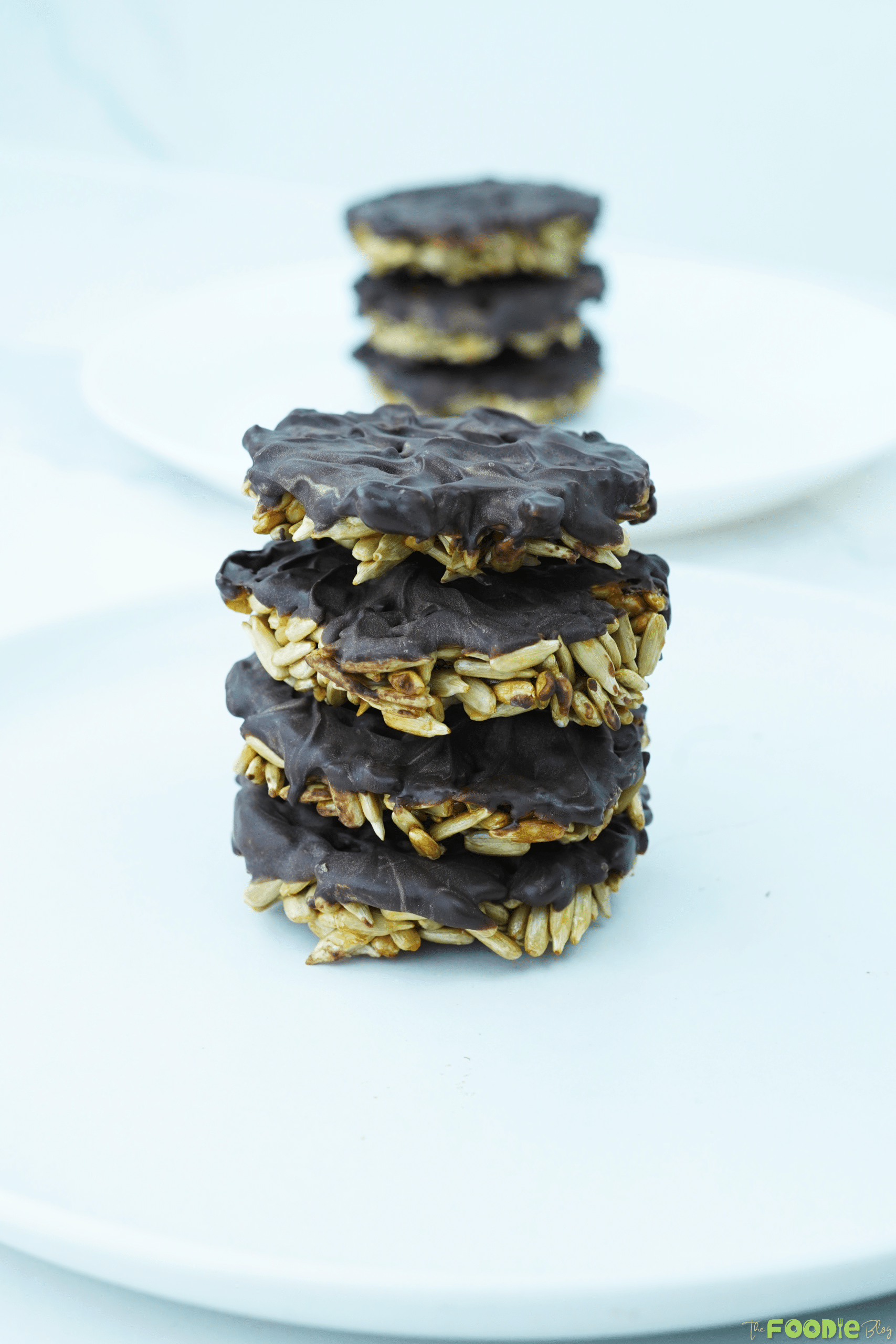 Sunflower Seed Chocolate Bites Serving Stack